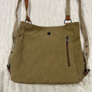 Tan Canvas Backpack